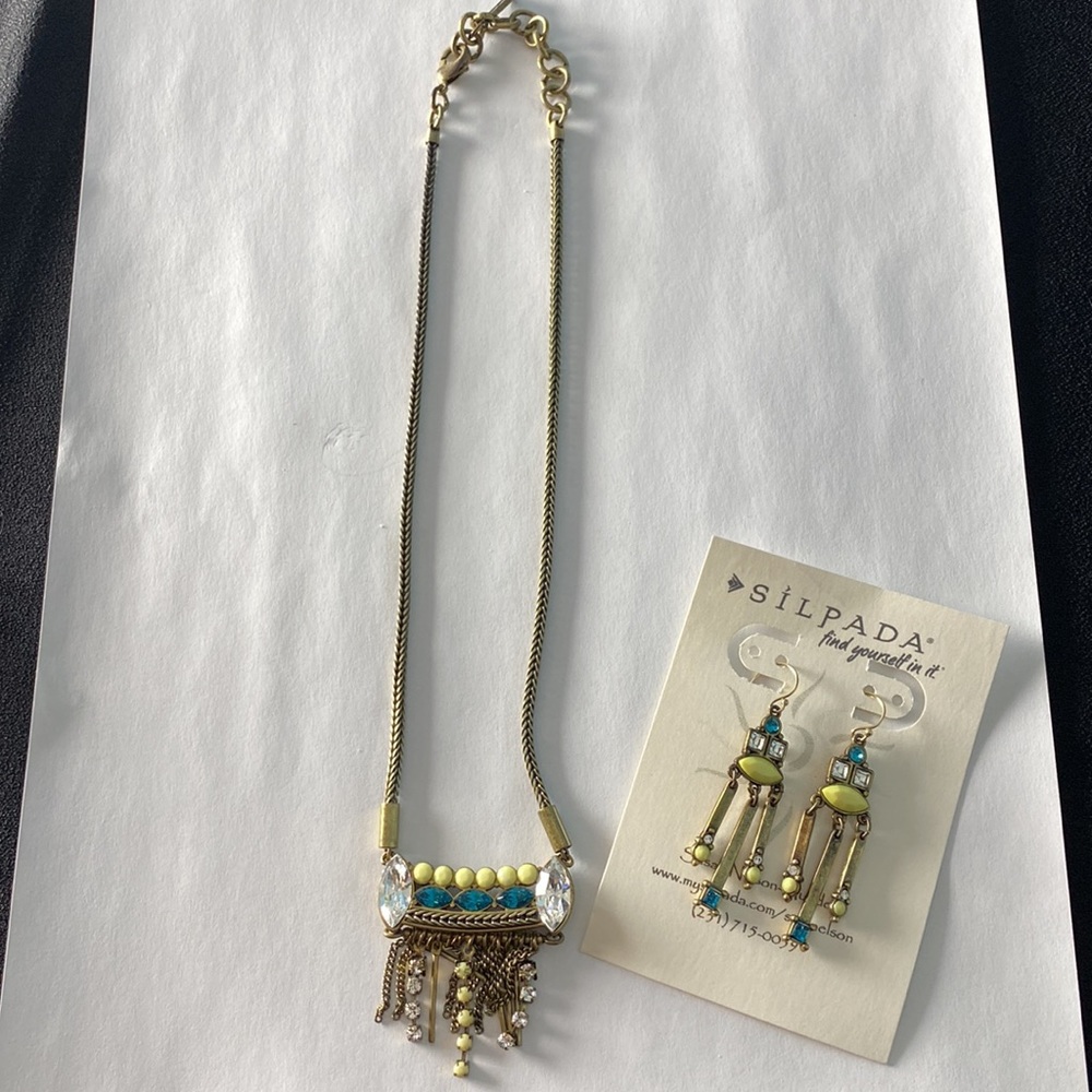 SET Silpada KR Collection Neon Fringe  KRN0066 AND Earrings KRN0075. NIB.